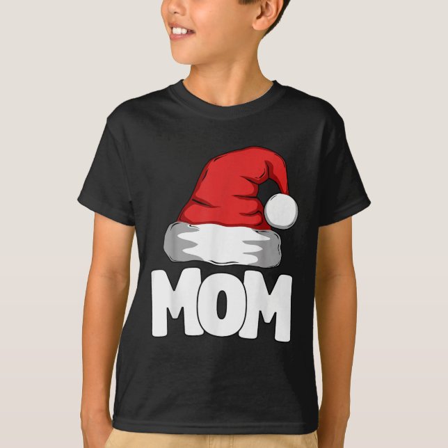 Mum Christmas Santa Matching Family  T-Shirt (Front)
