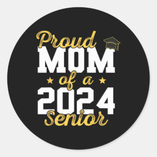 Mum Cl Of 2024 Senior Graduate 2024 Senior 24 Classic Round Sticker