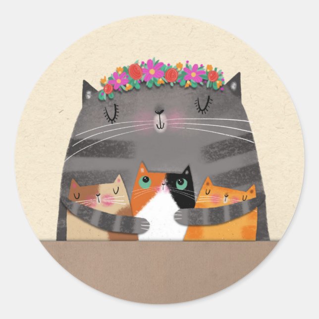 Mum Classic Round Sticker (Front)