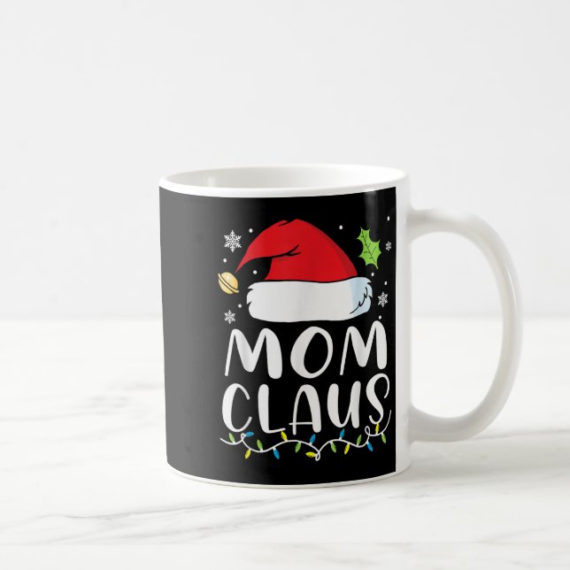 Mum Claus Christmas Lights Pajama Xmas Family Matc Coffee Mug (Right)