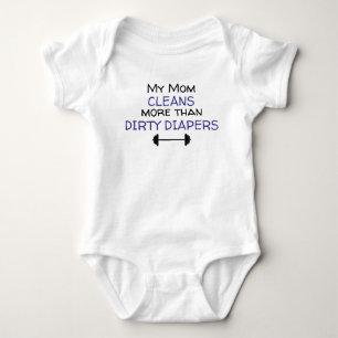 Mum cleans more than diapers baby bodysuit