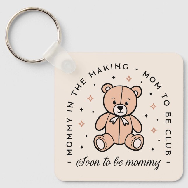 Mum club soon to be mummy aesthetic key ring (Front)