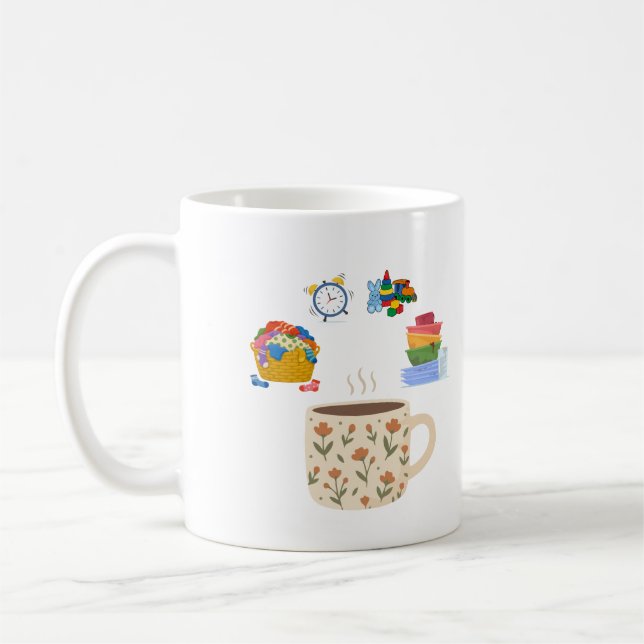 Mum Coffee Break Amid Chaos Mug (Left)