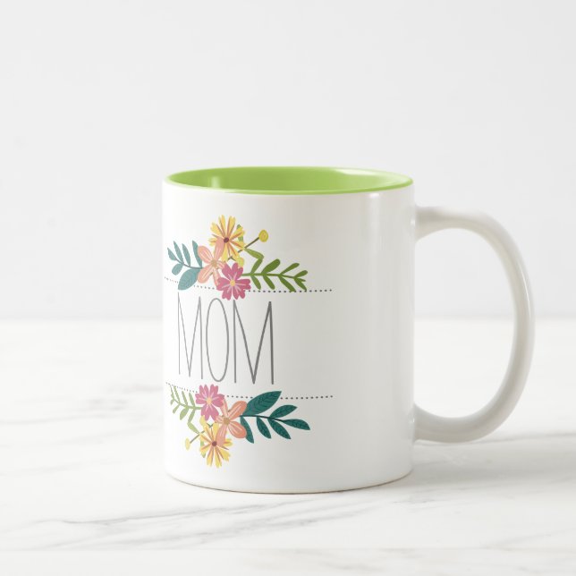 Mum Coffee Mug with Flowers (Right)