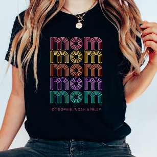 Mum   Colourful Bright Disco Style Text T-Shirt