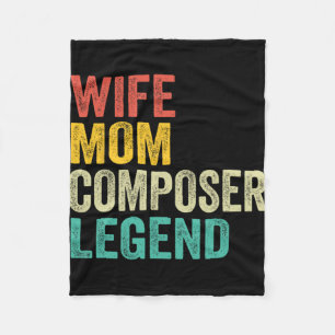 Mum Composer Legend Mother's Day Vintage Fleece Blanket