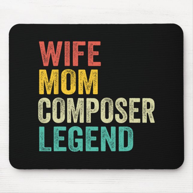 Mum Composer Legend Mother's Day Vintage  Mouse Mat (Front)