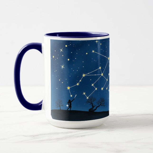 Mum Constellation Laughter Lines Map  Mug (Left)