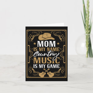 Mum Country Music Guitar Line Dancing Card