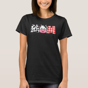 Mum Cow Birthday Crew Farm Theme Animals Birthday  T-Shirt