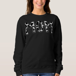 Mum Cow Print Aesthetic Farm Animal Pattern Farmer Sweatshirt