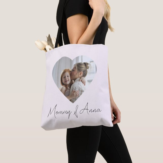 Mum Custom Name & Photo | Personalised Tote Bag (Close Up)
