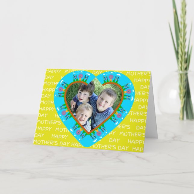 Mum Custom Photo Mother's Day Card (Front)