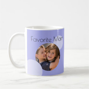 Mum Custom Photos Blue Dots Coffee Mug