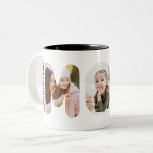 Mum Custom Word Photo Collage Mother's Day Two-Tone Coffee Mug
