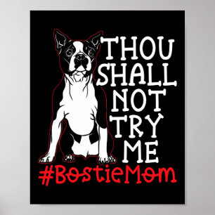 Mum Cute Boston Terrier Dog Lover Poster