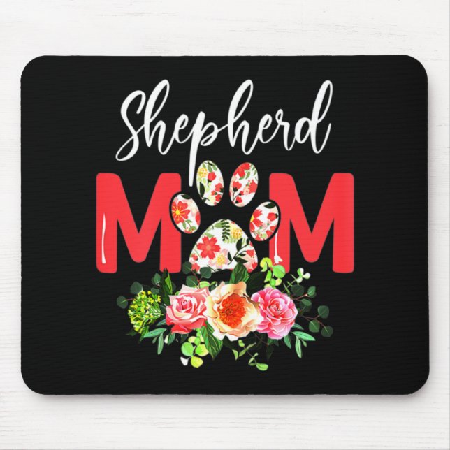 Mum Cute German Shepherd Mouse Mat (Front)