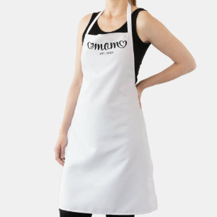 Mum Cute Hearts Script Apron