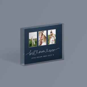 Mum cute modern script multi photo gift