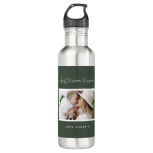 Mum cute modern script photo gift  710 ml water bottle