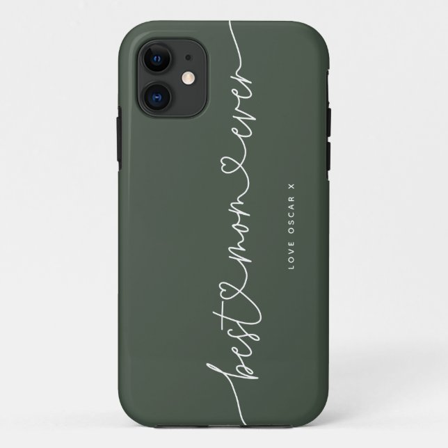 Mum cute modern script photo gift Case-Mate iPhone Case (Back)