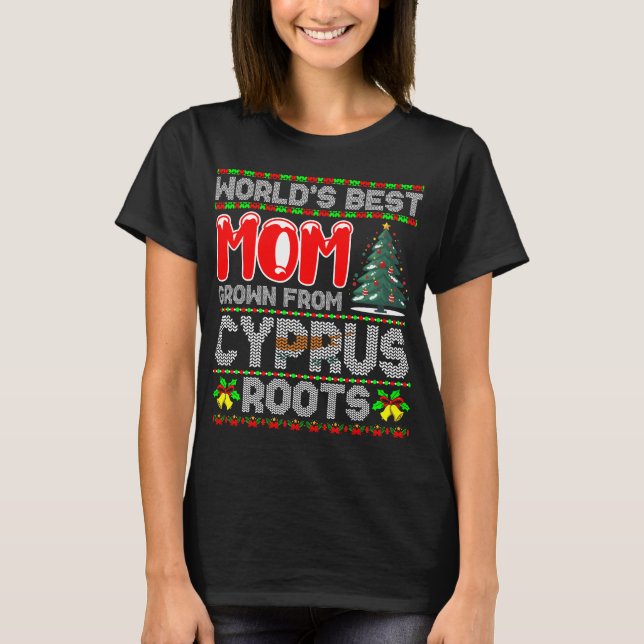 Mum Cyprus Christmas Gift Idea Ugly Sweater (Front)