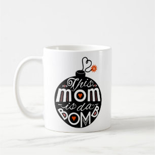 Mum da Bomb Cute Mother's Day Whimsical Typography Coffee Mug
