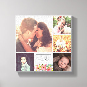 Mum Dad and Kids Canvas Print