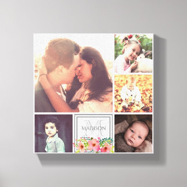 Mum Dad and Kids Canvas Print (Front)