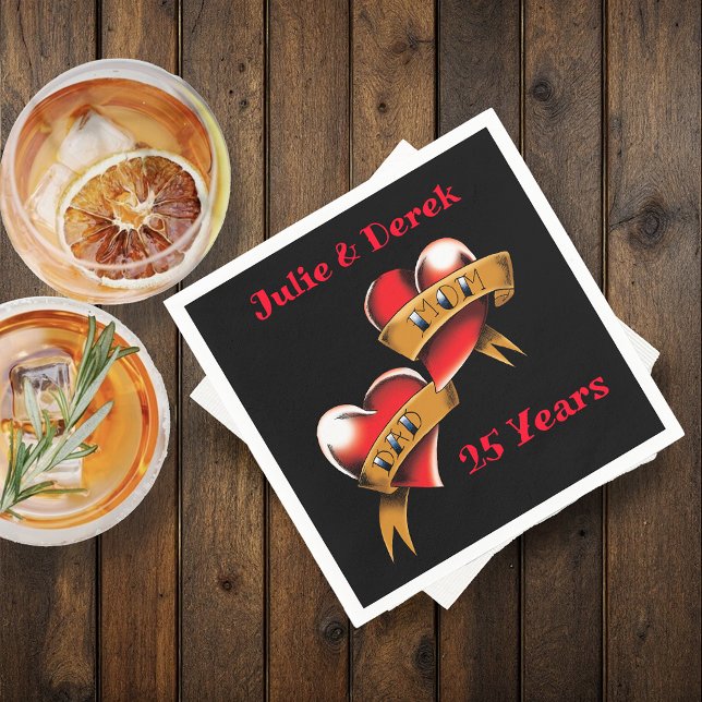 Mum & Dad Anniversary Party Napkin (Creator Uploaded)