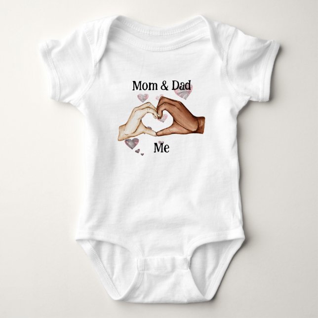 mum&dad  baby bodysuit (Front)