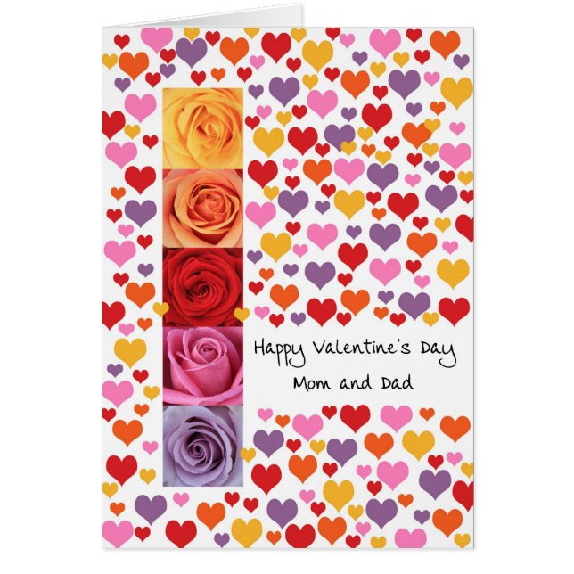 Mum & Dad Coloured Valentine's Day (Front)