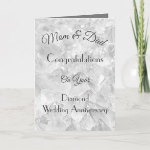 Mum & Dad Diamond Anniversary Greeting Card