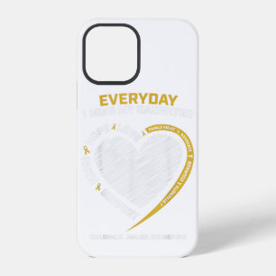 Mum Dad Gold In Memory Daughter Childhood Cancer A iPhone 12 Pro Case