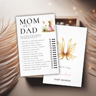 Mum Dad Guess Who Baby Shower Game Fairy Princess Flyer