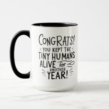 Mum & Dad Humour Gift – Funny “Tiny Humans Alive”