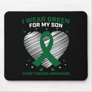 Mum Dad I Wear Green For My Son Kidney Disease Awa Mouse Mat