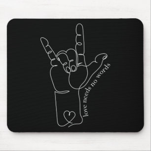 Mum Dad Kids Autism Awareness Teacher Sped Deaf Sl Mouse Mat