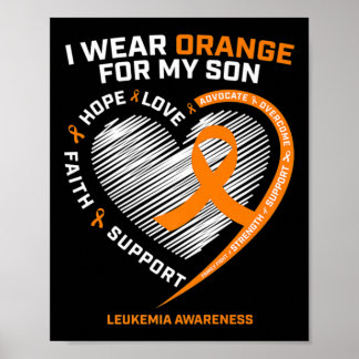 Mum Dad Leukaemia Awareness  Son Leukaemia Awarene Poster