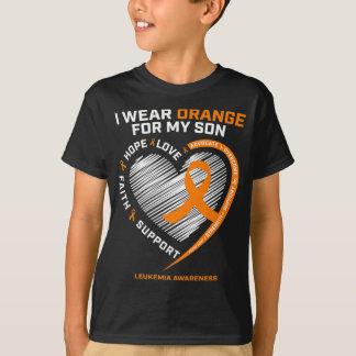 Mum Dad Leukaemia Awareness  Son Leukaemia Awarene T-Shirt