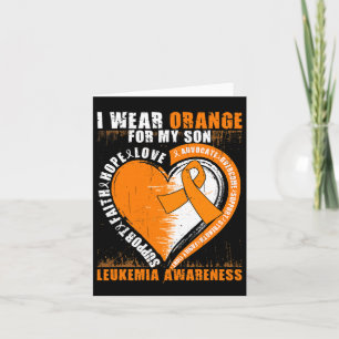 Mum Dad Leukaemia Awareness Son Leukaemia Awarenes Card
