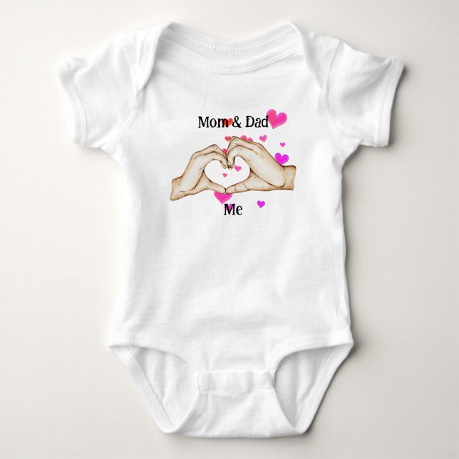 Mum & Dad love me Baby Bodysuit (Front)