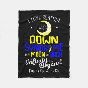 Mum Dad Love World Down Syndrome Day Women Kids Fleece Blanket