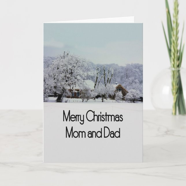 Mum & Dad Merry Christmas card (Front)