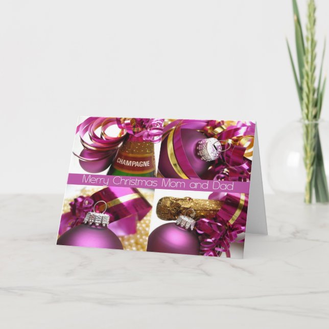 Mum & Dad Merry Christmas card (Front)