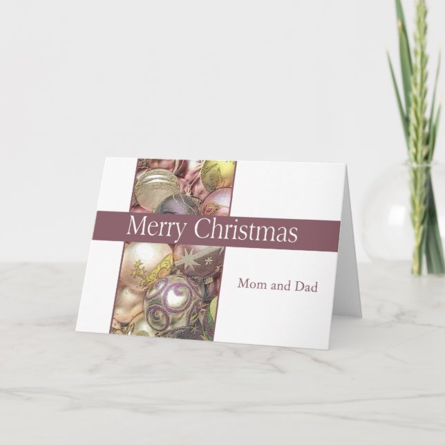 Mum & Dad Merry Christmas card (Front)