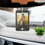 Mum & Dad Modern Anniversary Photo Music Player Car Air Freshener<br><div class="desc">This Custom Black Car air freshener Features Music Player design with Custom Name and photo. Best Anniversary gift for Mum and Dad.</div>