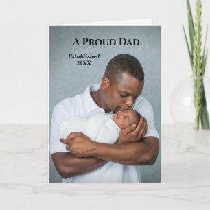 Mum Dad New Baby Photo Birth Personalise Card