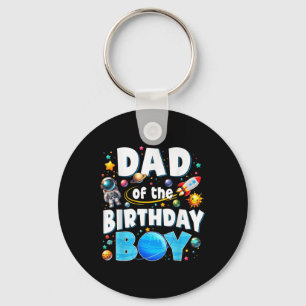 Mum Dad Of The Birthday Boy Astronaut Family Space Key Ring