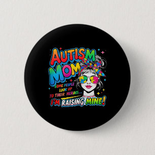 Mum Dad Parents Autism Awareness 6 Cm Round Badge